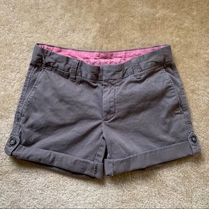 Banana Republic Gray Cotton Twill Shorts